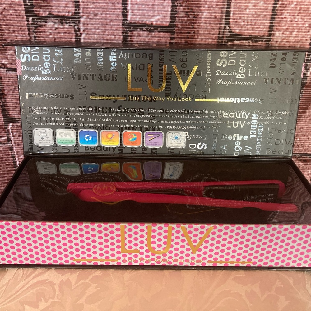 LUV Brand New Bright Pink Hair Straightener!